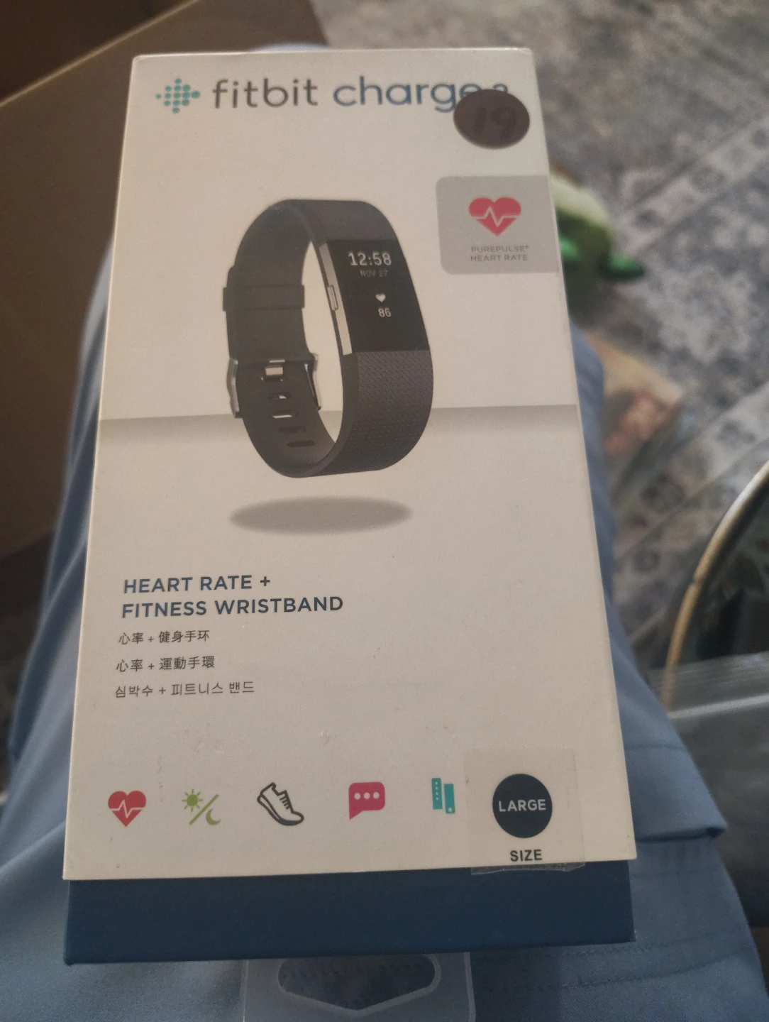 Fitbit Charge 2 Heart Rate + Fitness Wristband Large