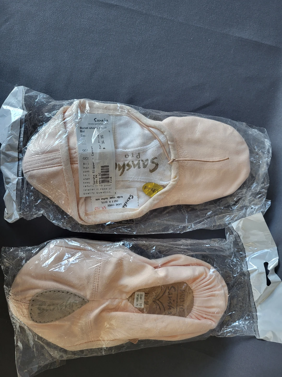 Sansha Ballet Slippers - Pink - Size 10