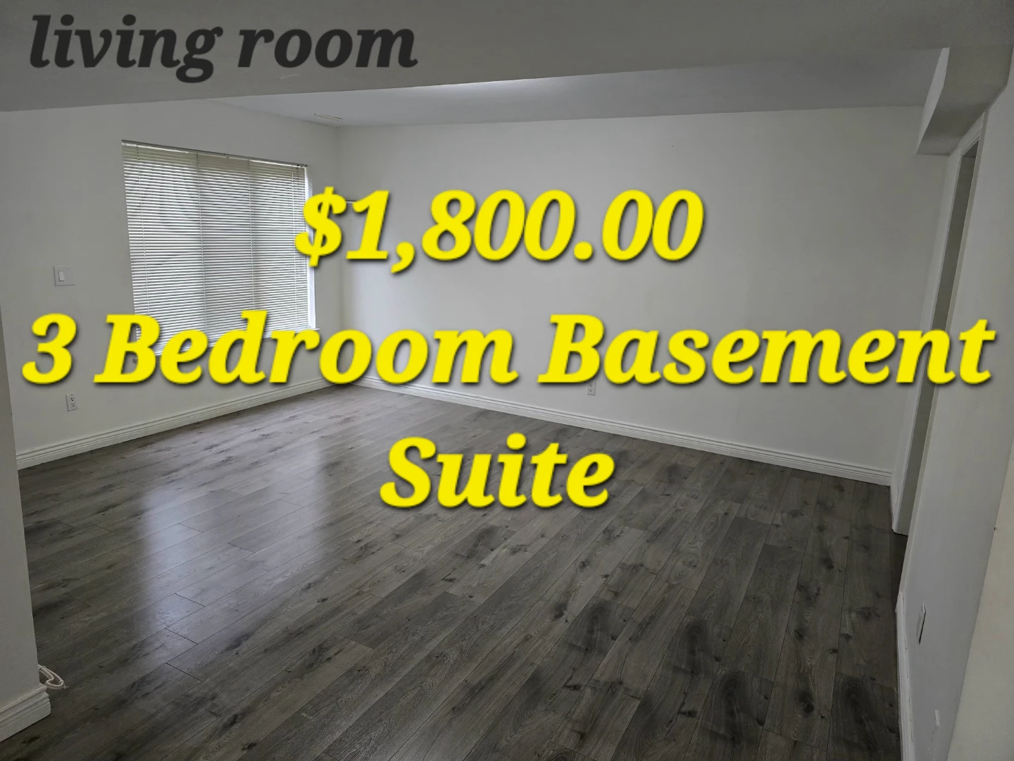 3 Bedroom Basement Suite for Rent