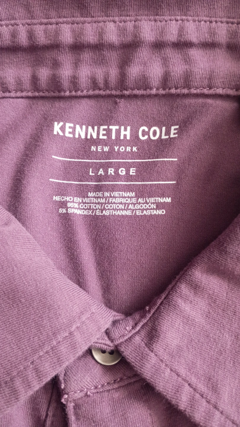 Kenneth Cole New York Men's Polo Shirt - Purple, Size Large - photo 2