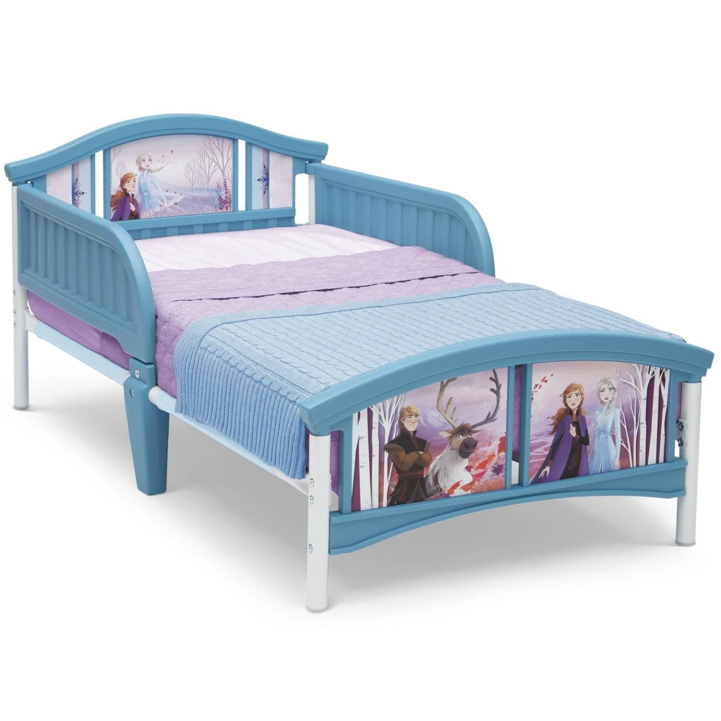 Blue Plastic Toddler Bed (Elsa-Free)