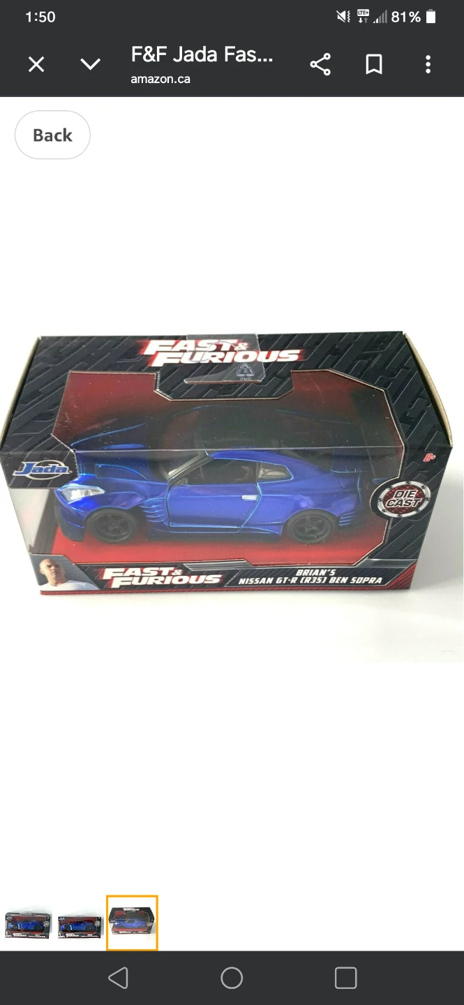 Jada Fast & Furious Nissan GT-R Diecast Car