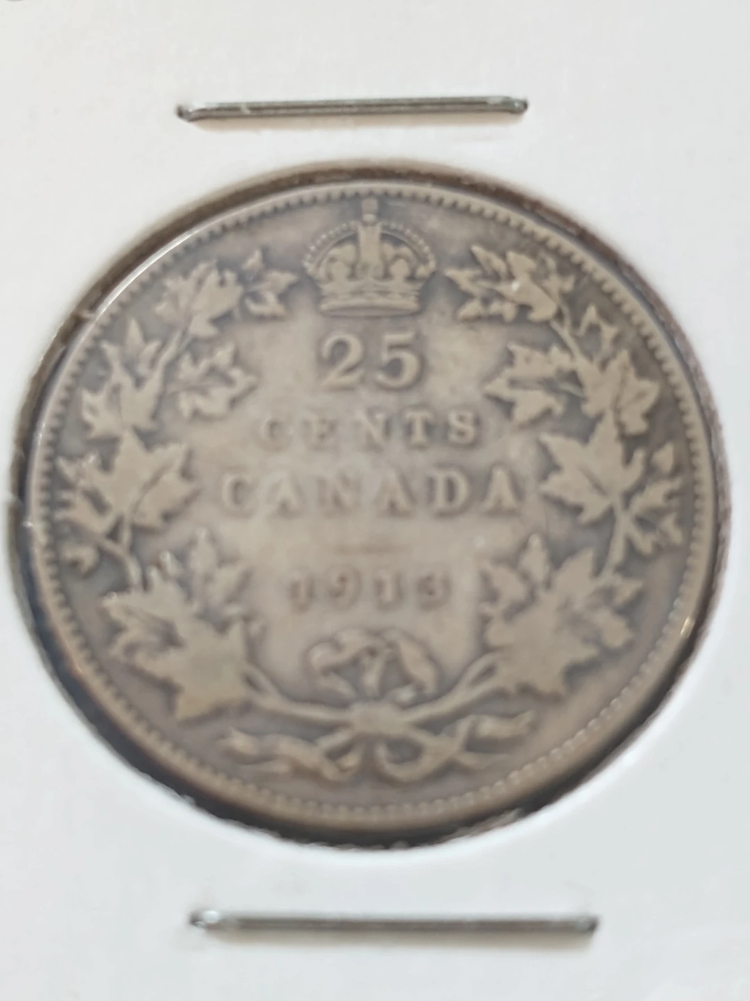 1913 Canada George V .925 silver quarter