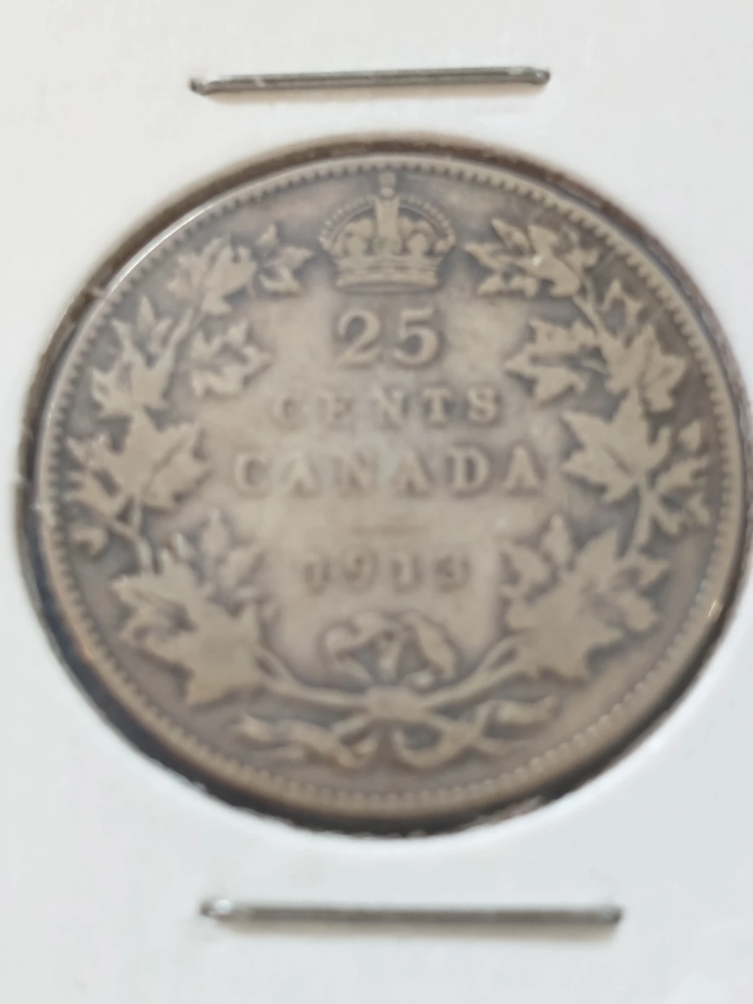 1913 Canada George V .925 silver quarter - photo 3