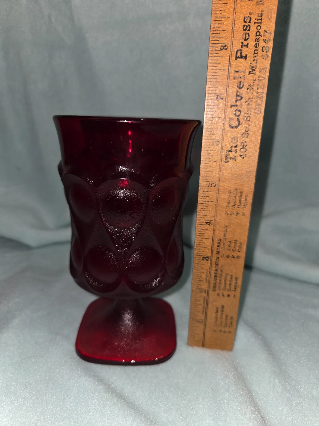 Ruby Red Glass Goblet - photo 4