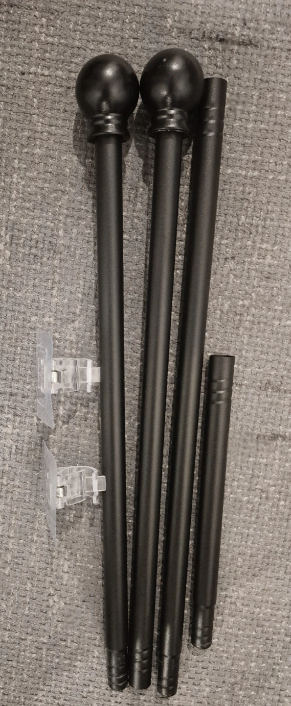 Curtain Rod 28"-59" with no drill clear brackets - photo 4