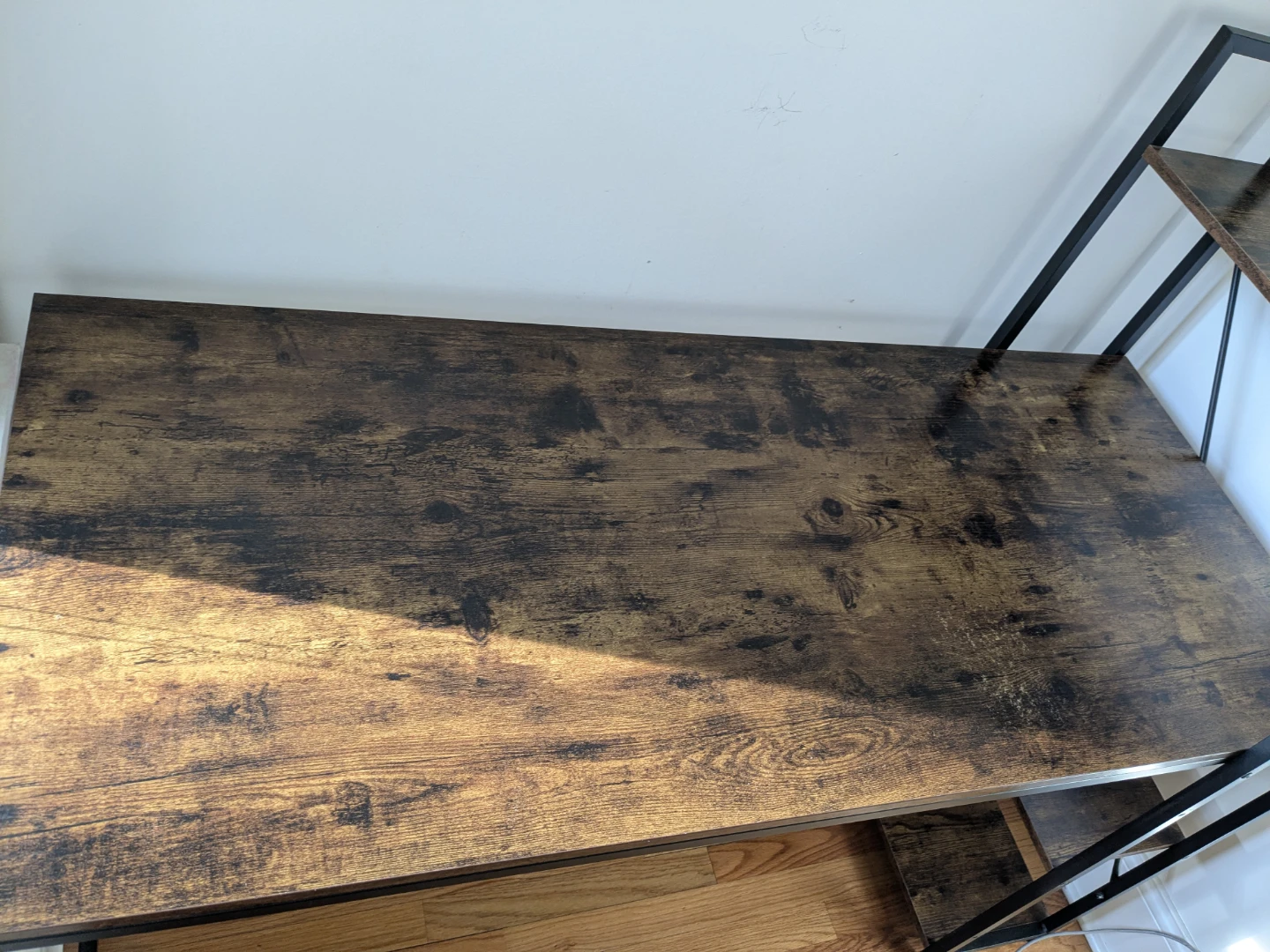 Brown Computer Desk with Adjustable Shelves - photo 3