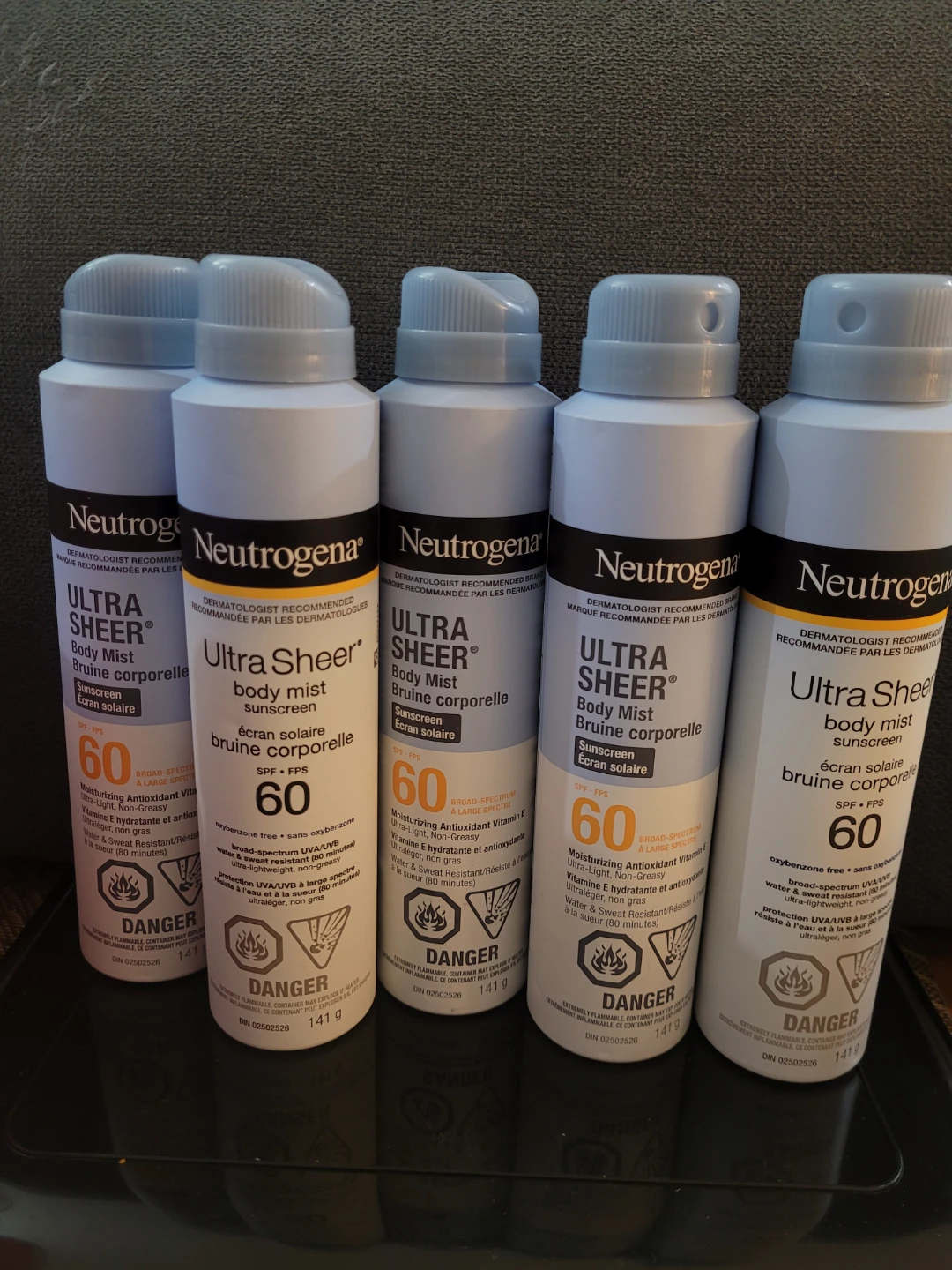 Neutrogena Ultra Sheer Body Mist Sunscreen SPF 60 (5 Pack)