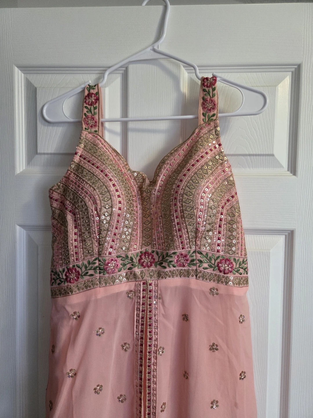 Pink Embroidered Kurti with Dupatta - photo 3