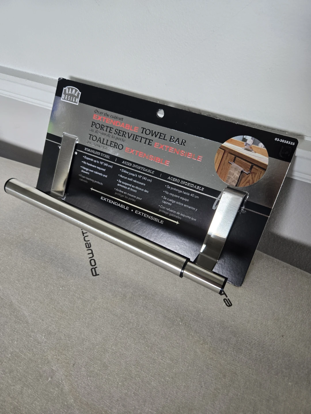 Over the Cabinet Extendable Towel Bar