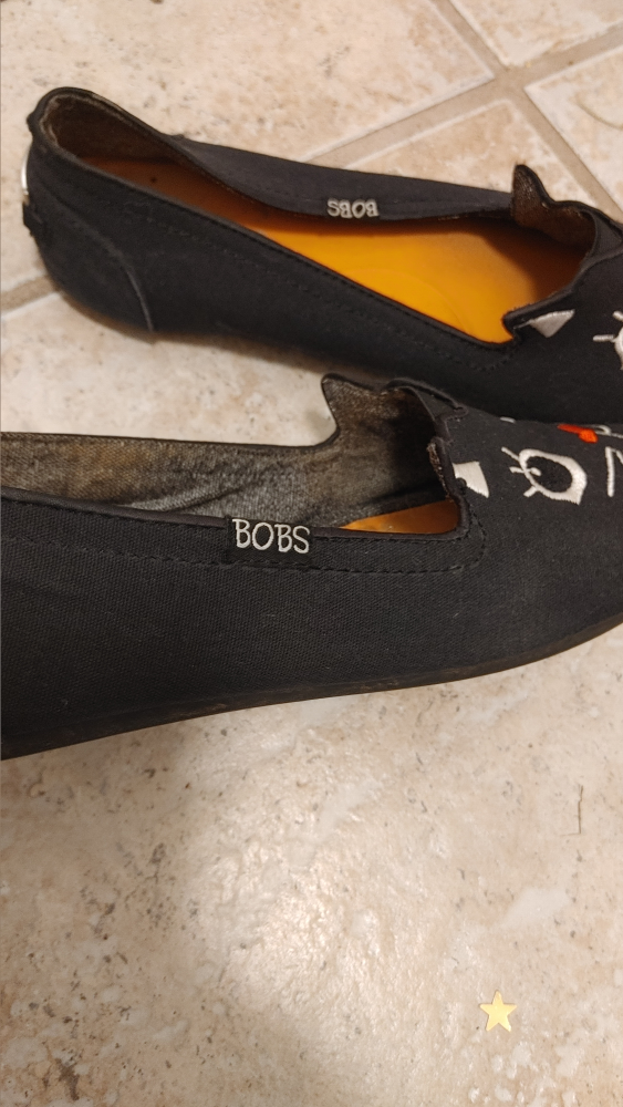 Bobs by Skechers Women's Black Cat Face Flats Size 7.5 - photo 5