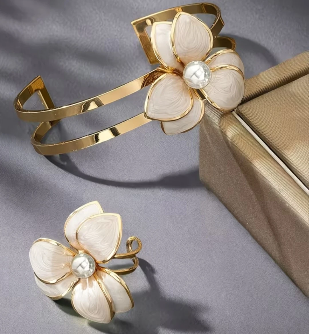 Flower Bracelet and Ring Set - photo 2