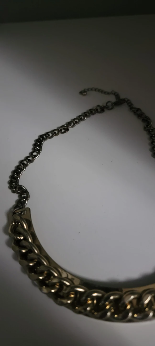 Silver Tone Chunky Chain Necklace - photo 3