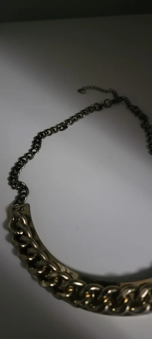 Silver Tone Chunky Chain Necklace - photo 3