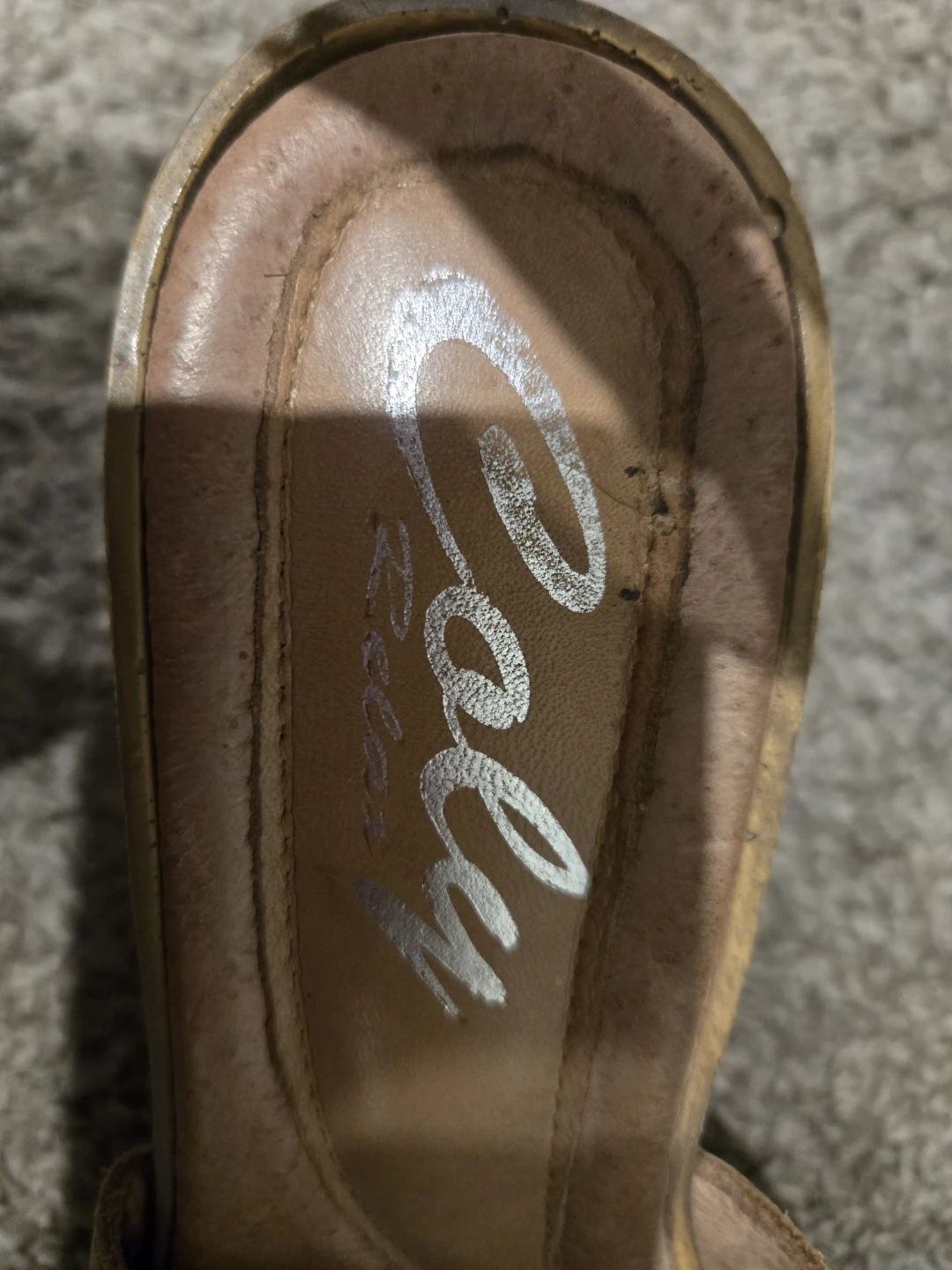 Culy Women's Beige Leather Wedge Sandals Size 39 - photo 4