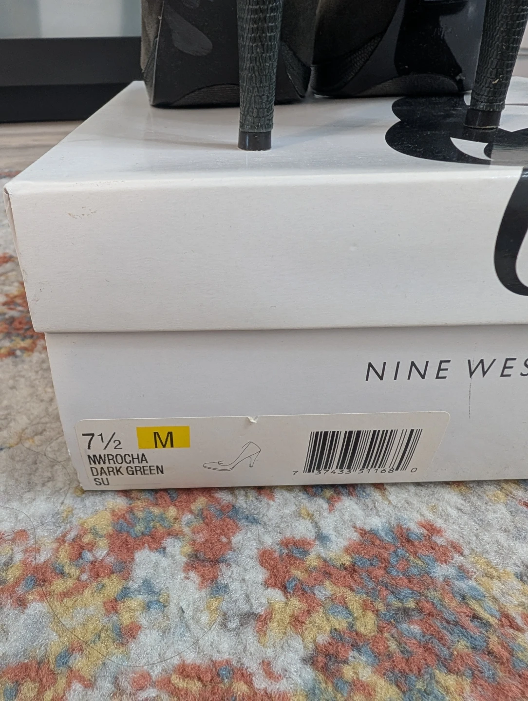 Nine West Women's 'NWRicha' Dark Green Suede Heels Size 7.5 - photo 5