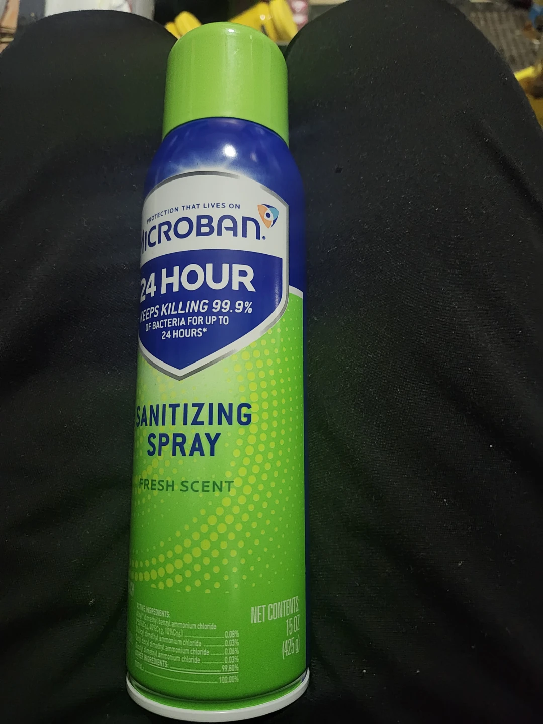 Microban 24 Hour Sanitizing Spray Fresh Scent
