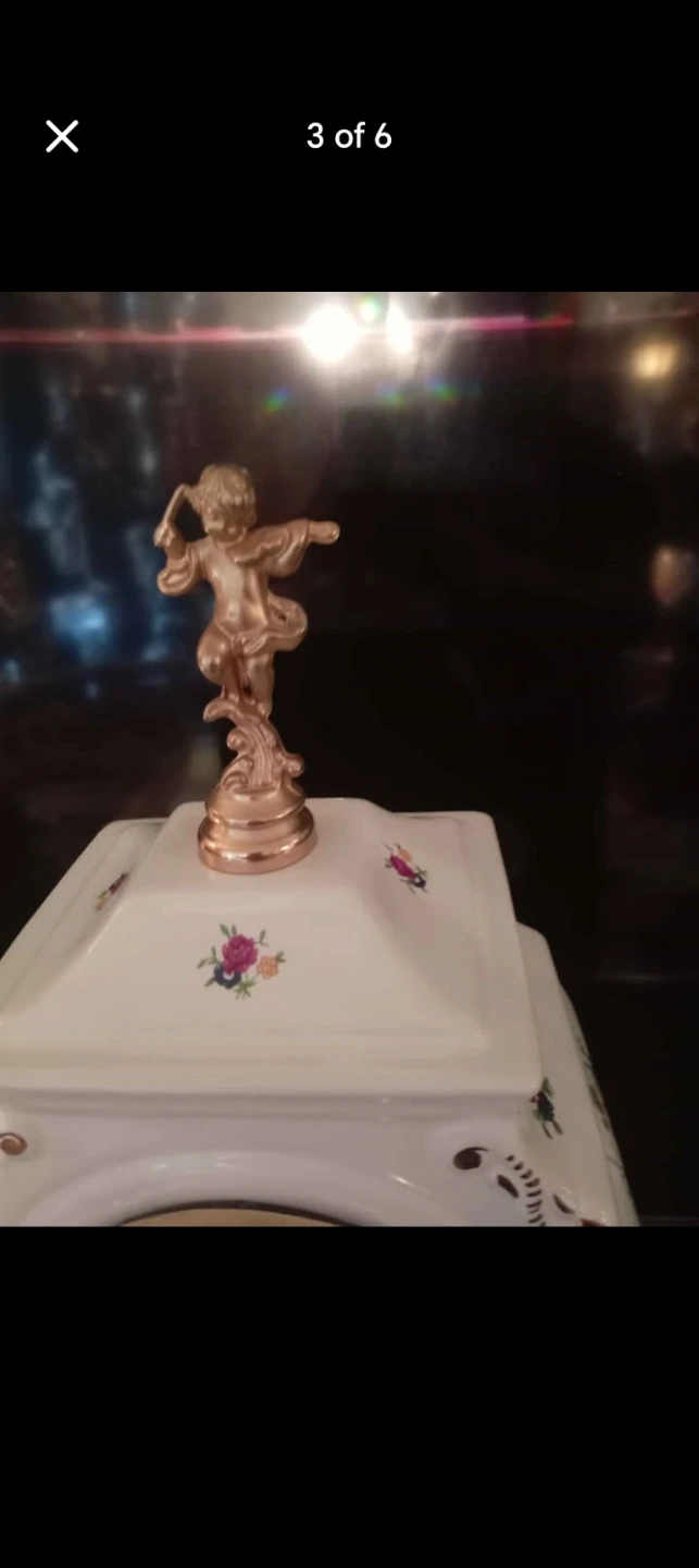 Vintage Porcelain Cherub Clock Limoges - photo 3