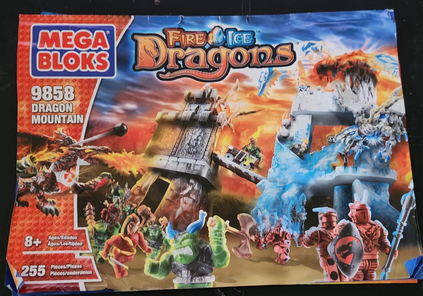 Mega Bloks Fire And Ice Dragons Mountain 9858