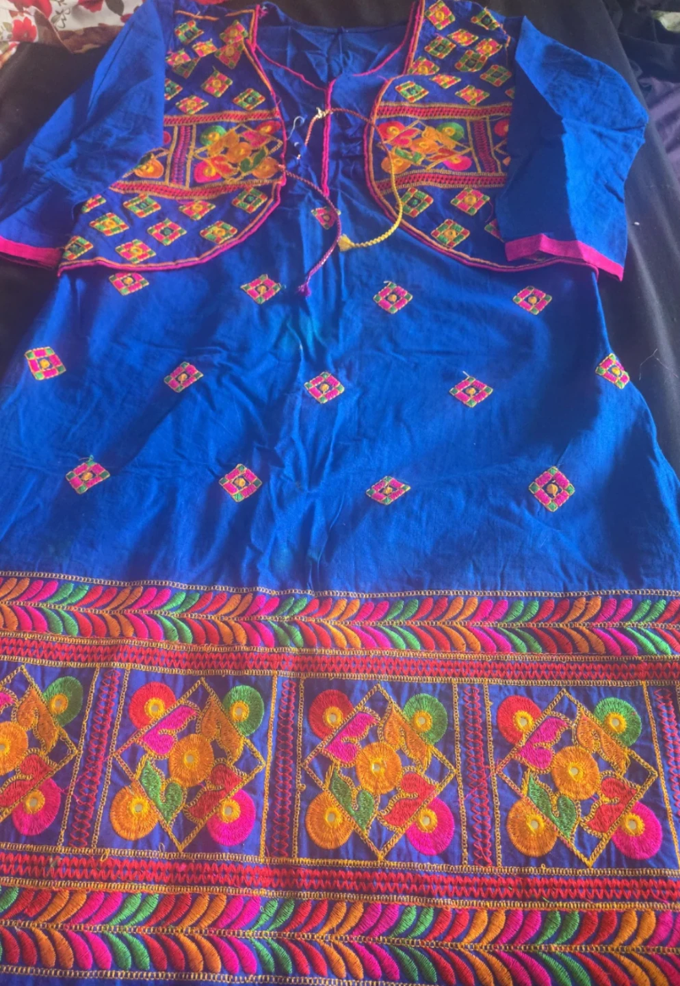 Embroidered Blue Kurti
