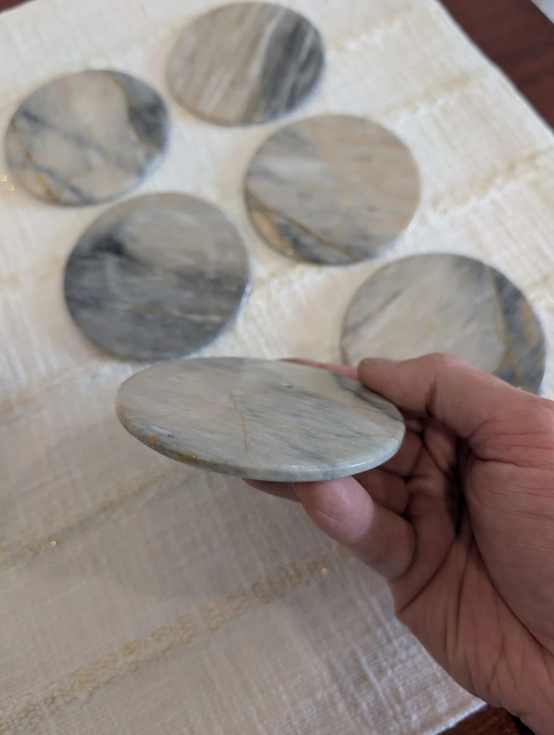 Set of 6 Marble Coasters - photo 5