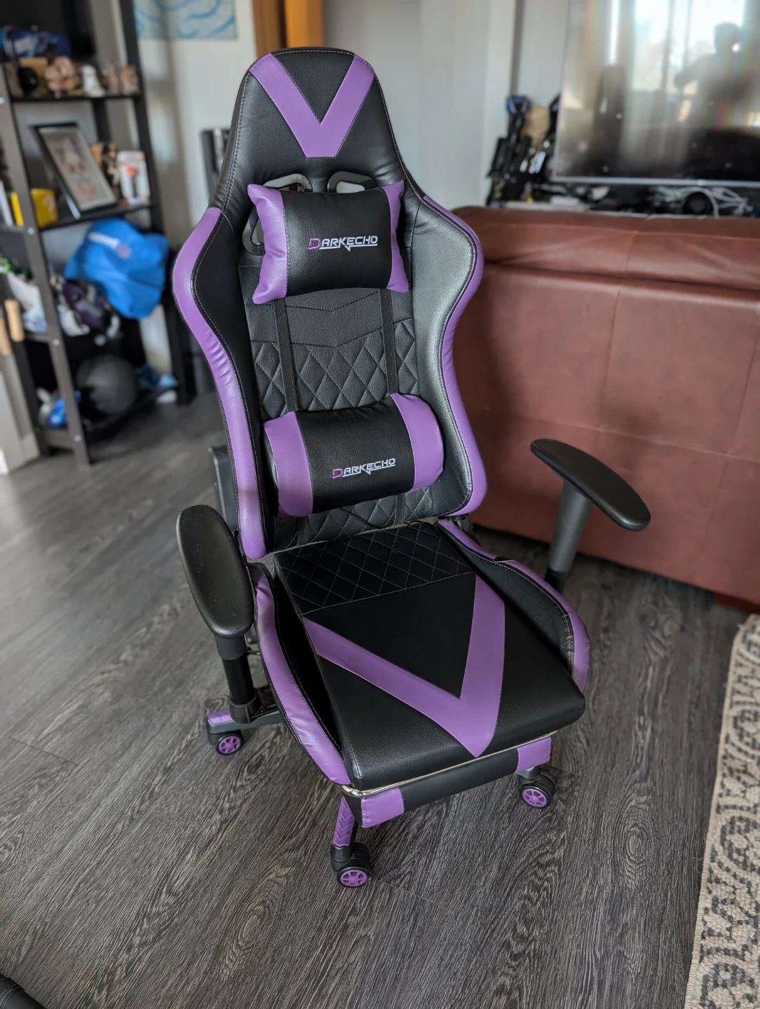 DarkEcho Gaming Chair - Purple and Black 🌱 - photo 2