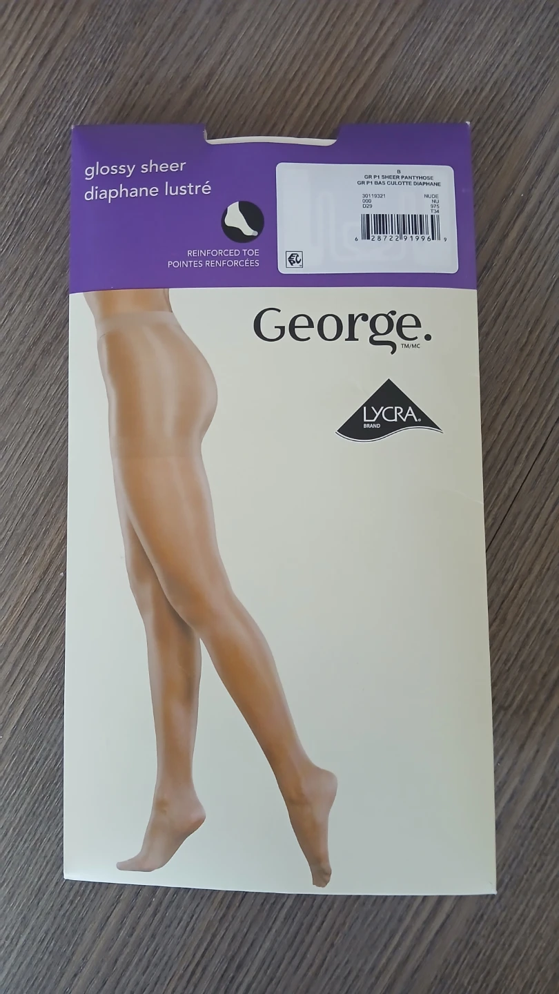 George. Glossy Sheer Pantyhose Nude color good for tan skin