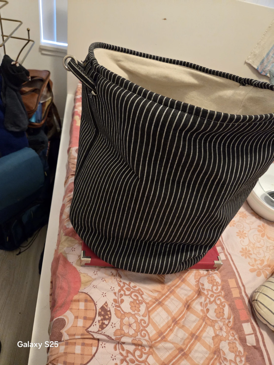 Striped Laundry Hamper
