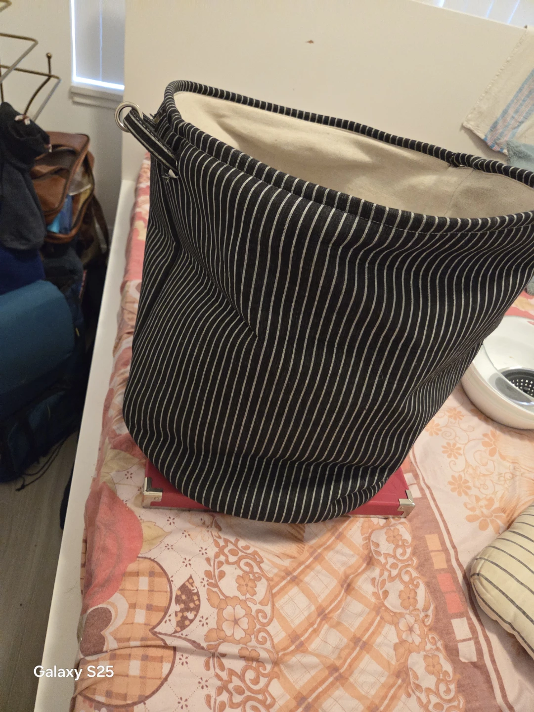 Striped Laundry Hamper - photo 2
