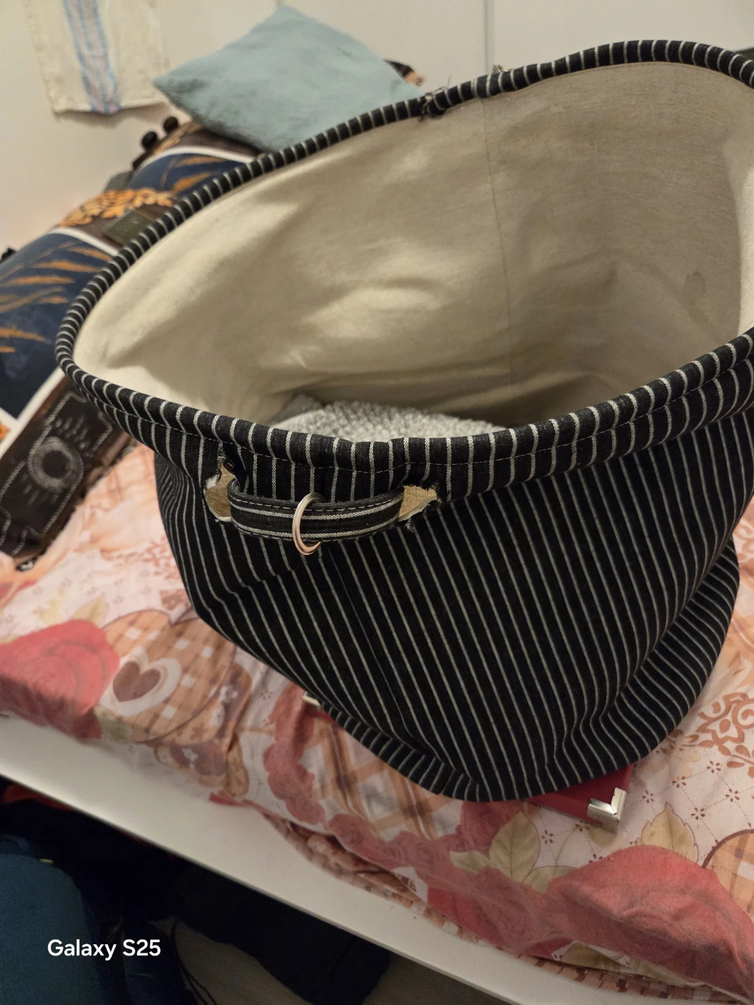 Striped Laundry Hamper - photo 3