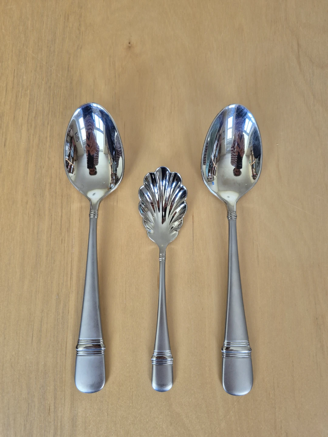 Serving spoons (2 Large) + Sugar spoon 18/10 Stainless Steel - photo 3