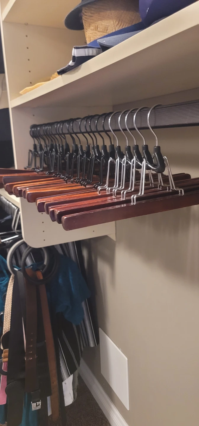 🧥 Large Lot of Wooden Clothes Hangers 👚 - photo 5