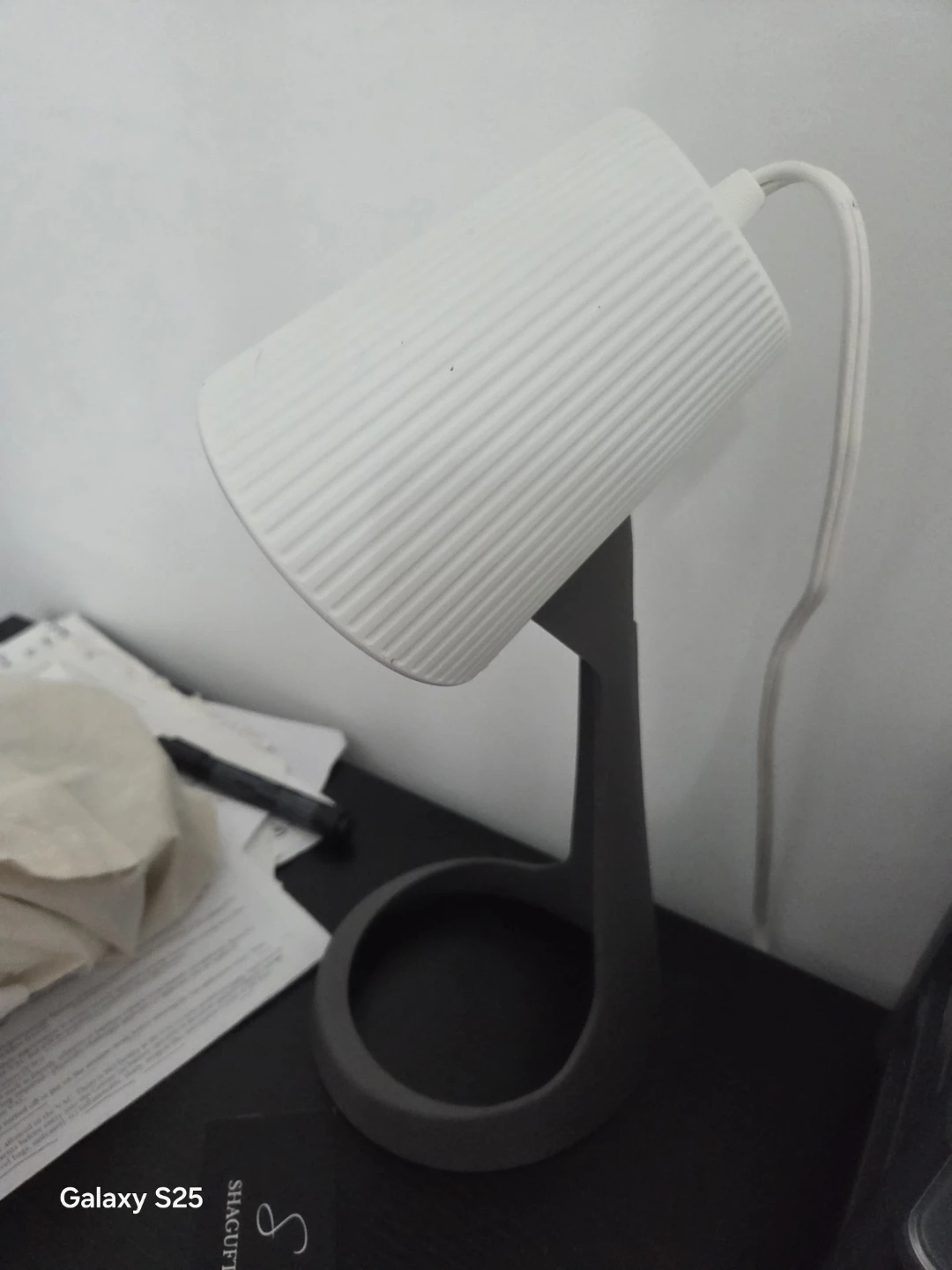 White Modern Desk Lamp with LED Bulb