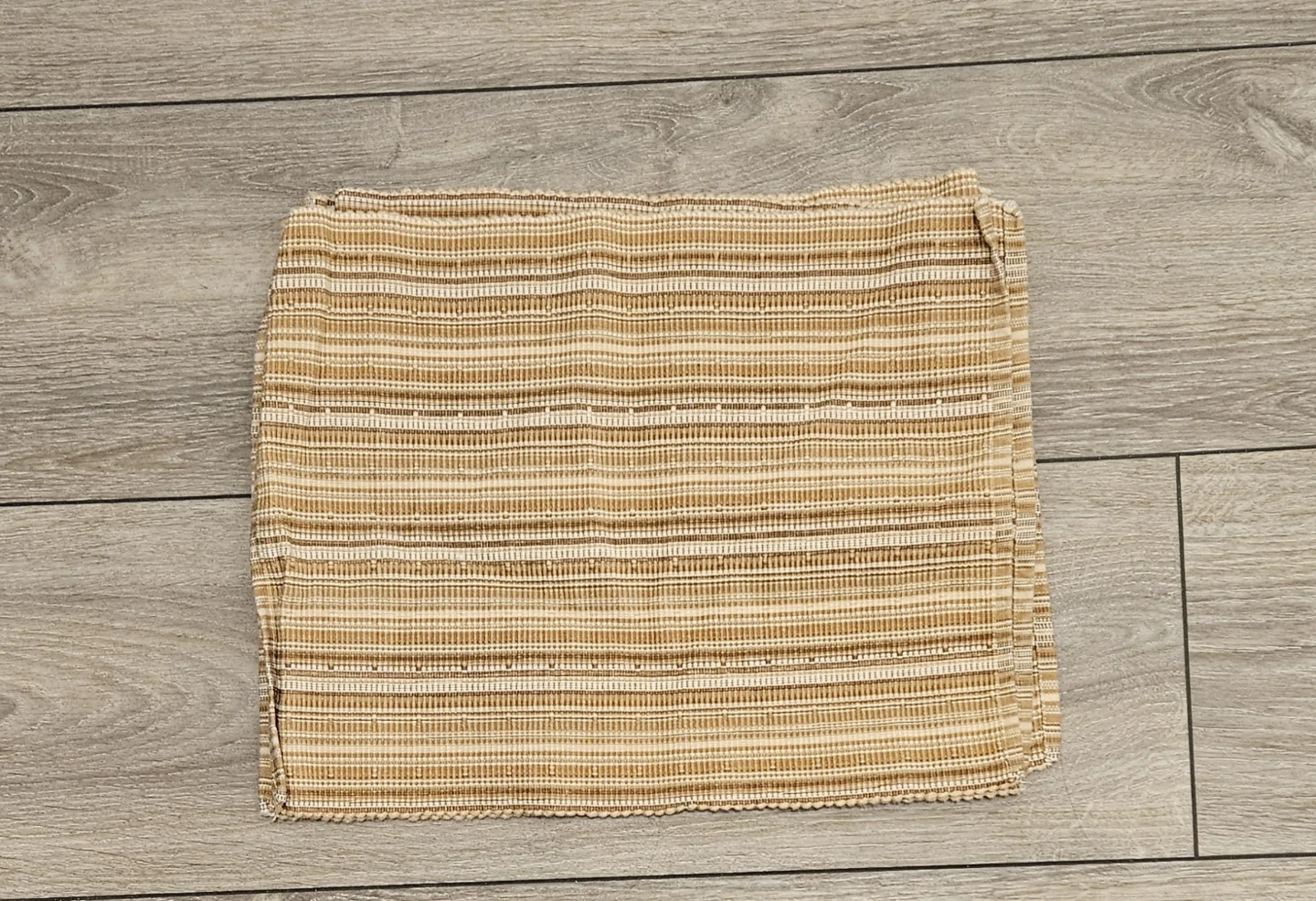 Woven Placemat - Beige/Brown Striped