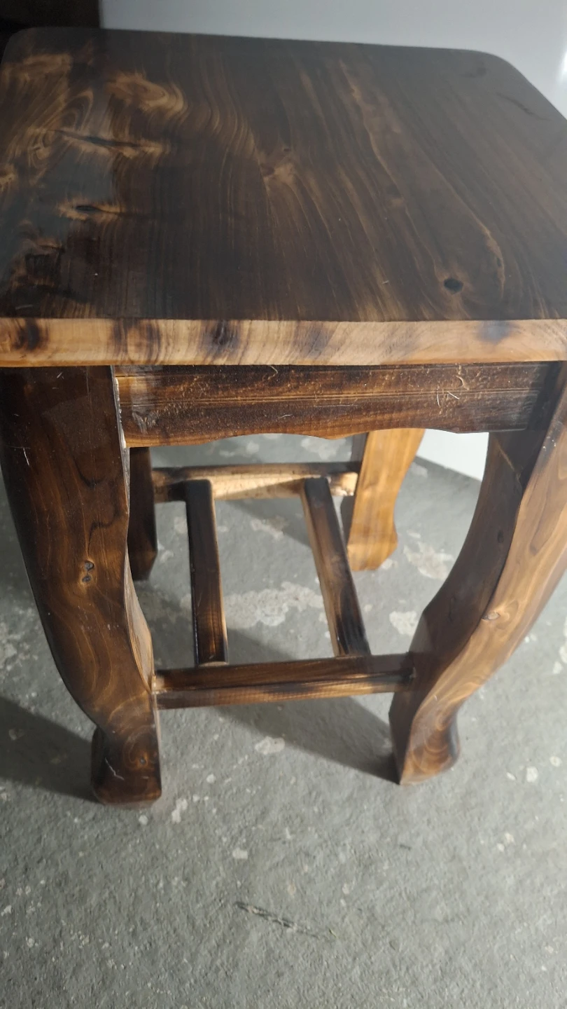 Rustic Wooden Stool 26x26x42cm - photo 4