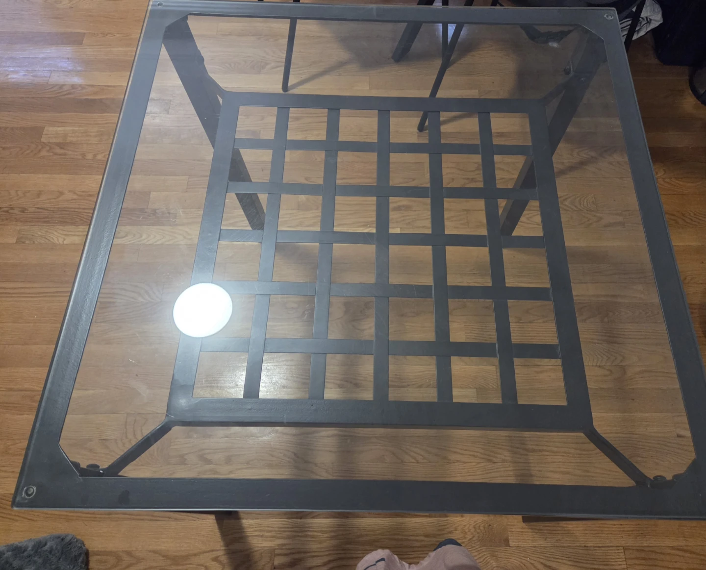 Glass and Metal dining Table - photo 3