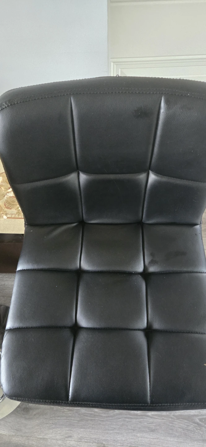 Set of 2 Black Faux Leather Bar Stools - photo 3