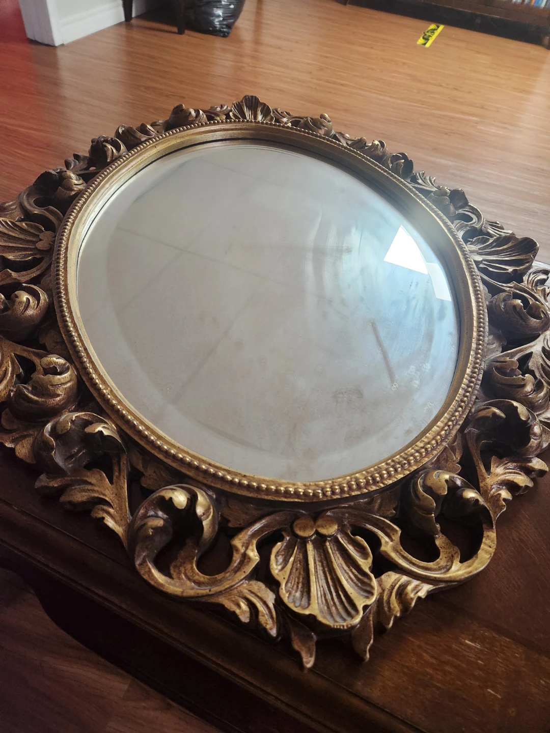 Ornate Gold Oval Wall Mirror - photo 2