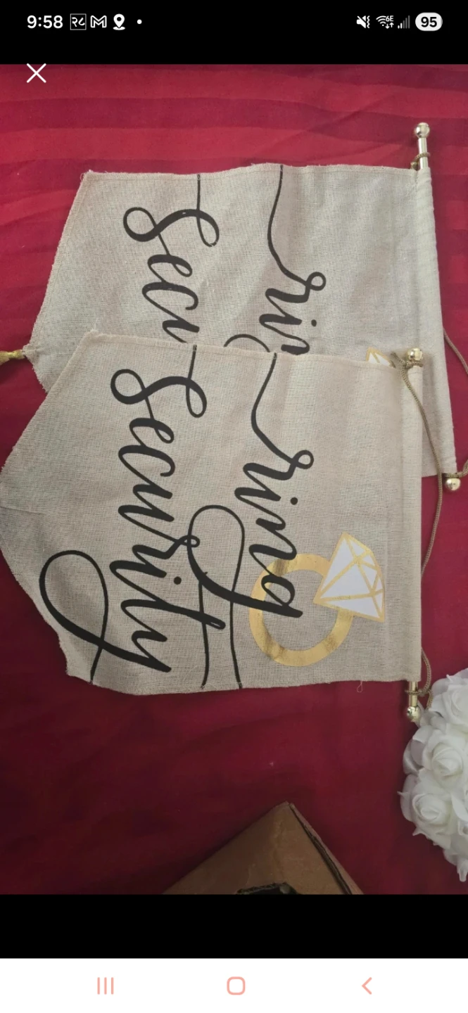 Burlap Banners "Ring Security" - 1