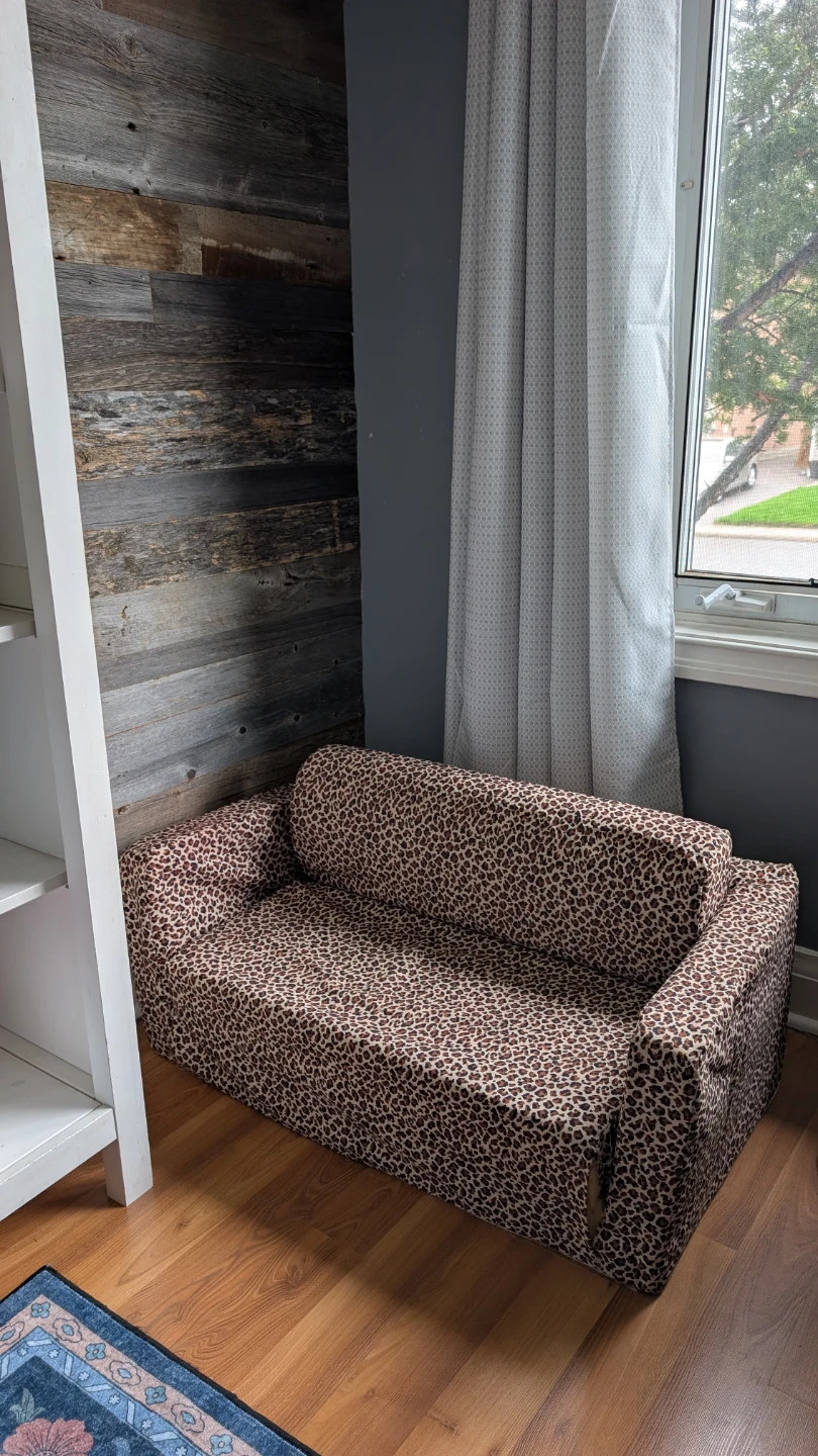 Leopard Print Foam Couch / Bed