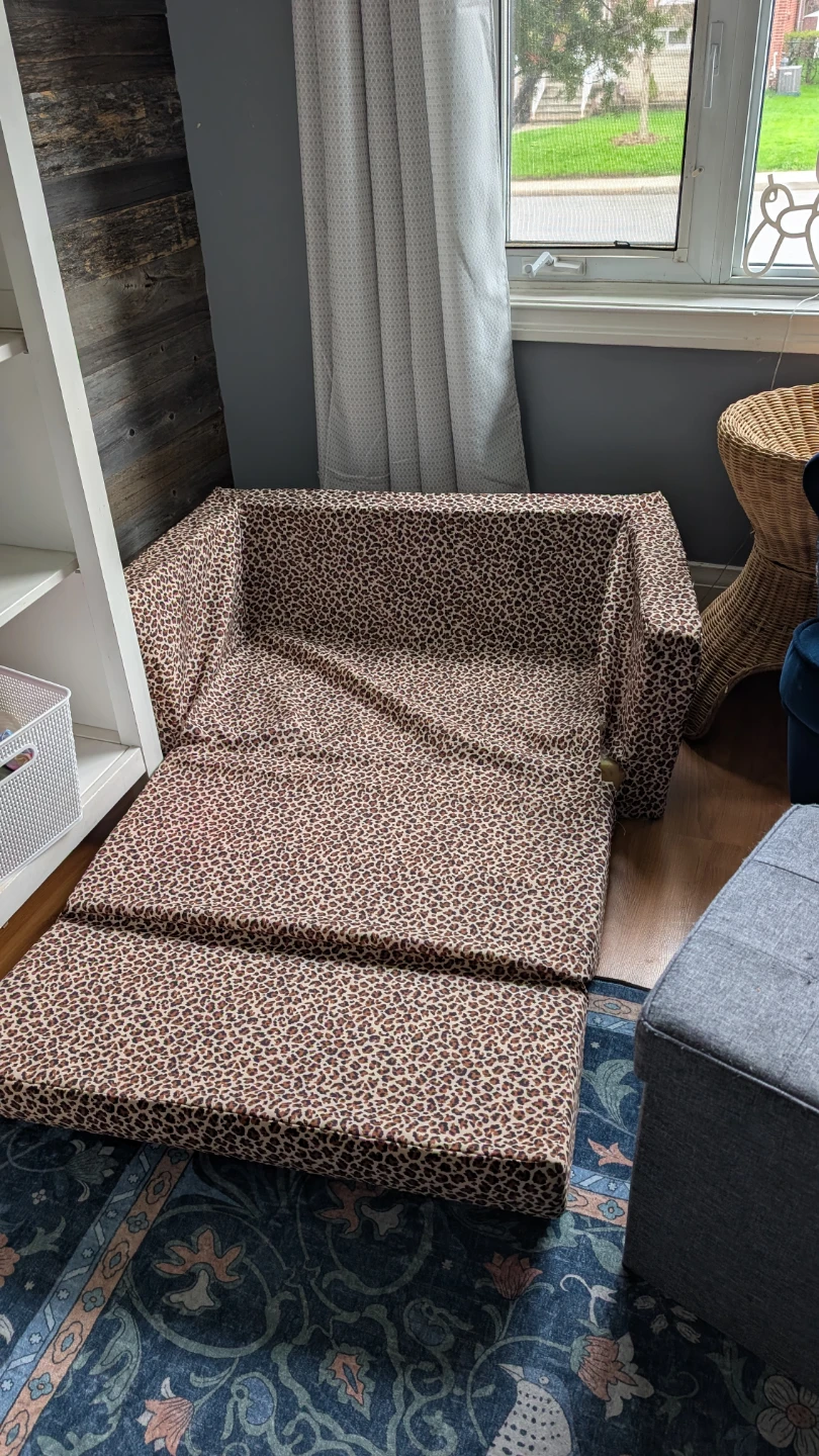Leopard Print Foam Couch / Bed - photo 2