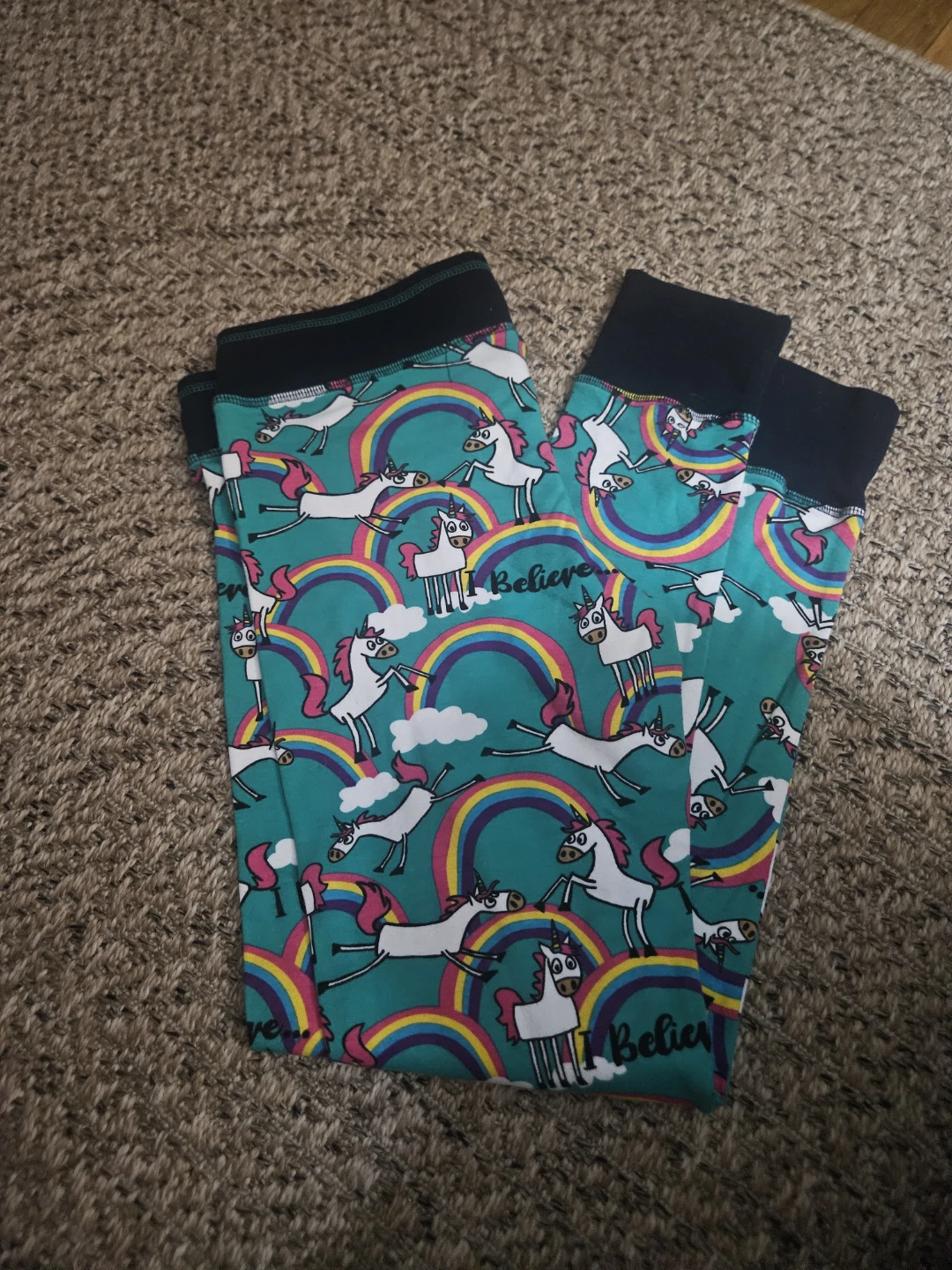 Girls Unicorn Rainbow Pajama Pants. Lazy One - photo 2