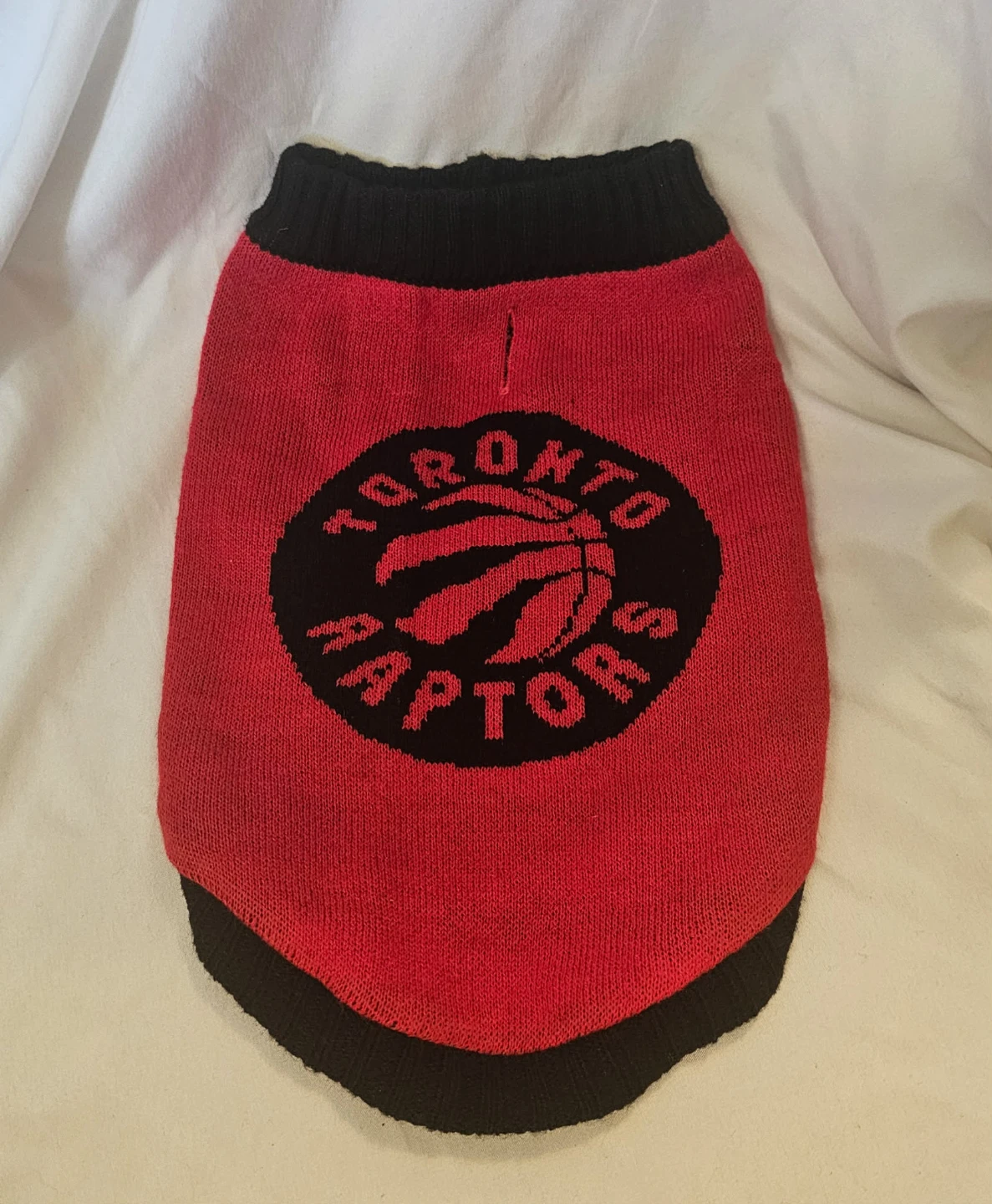 Red and Black Toronto Raptors Dog Sweater
