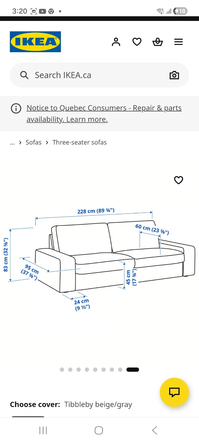 Beautiful IKEA KIVIK sofa in great condition. - photo 4