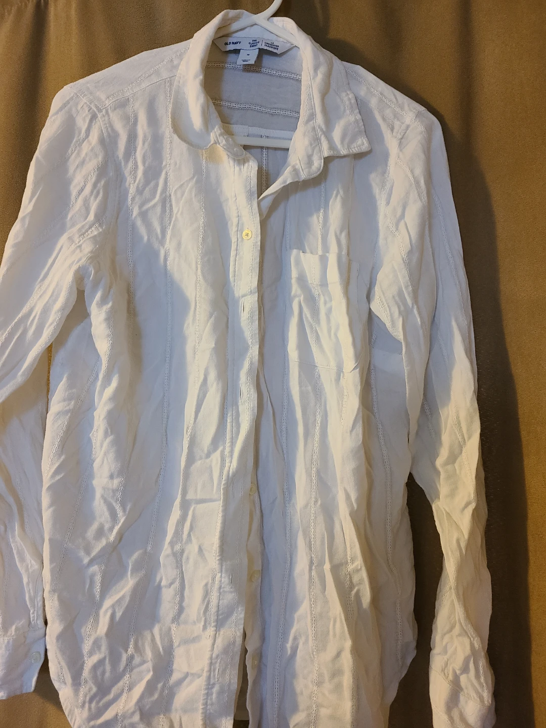 Old Navy Woman White Button-Up Shirt size M - photo 2