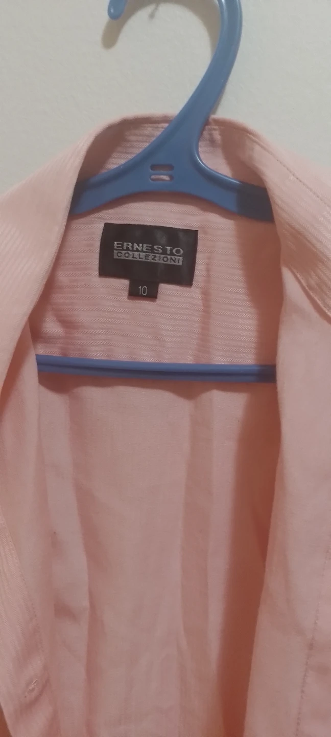 Ernesto Collection Pink Button-Up Shirt Size 10