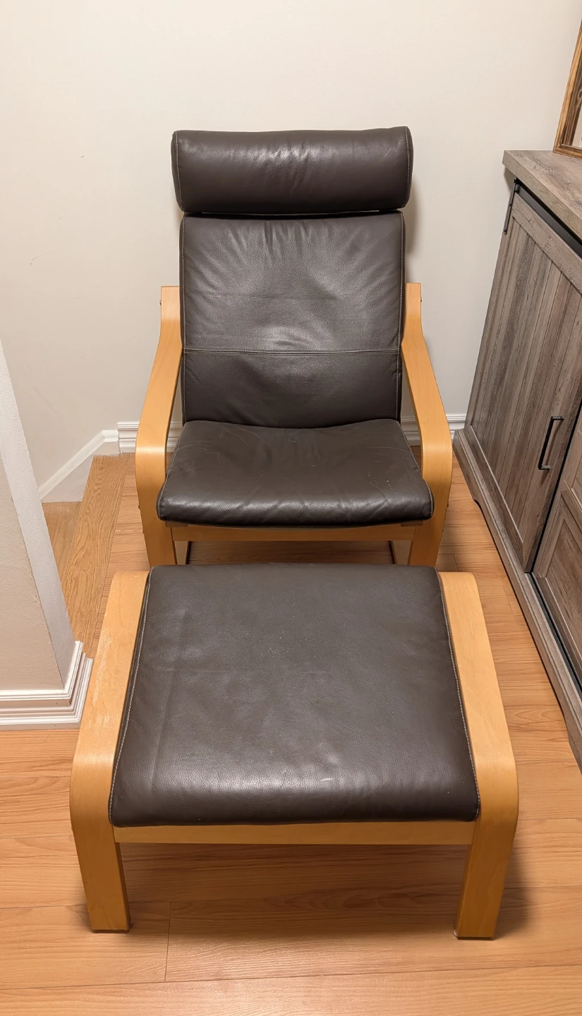 Brown Armchair with Ottoman - photo 2