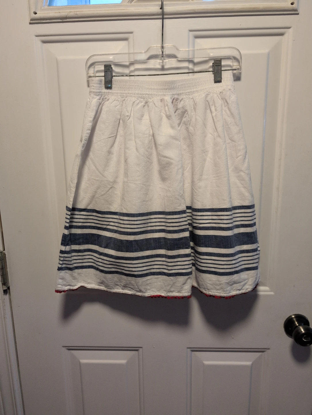 Joe Fresh White Skirt with Blue Stripes - XS/TP - photo 3