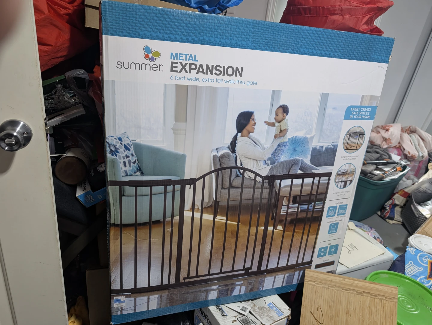 Summer Infant Metal Expansion Walk-Thru Baby Gate - Bronze