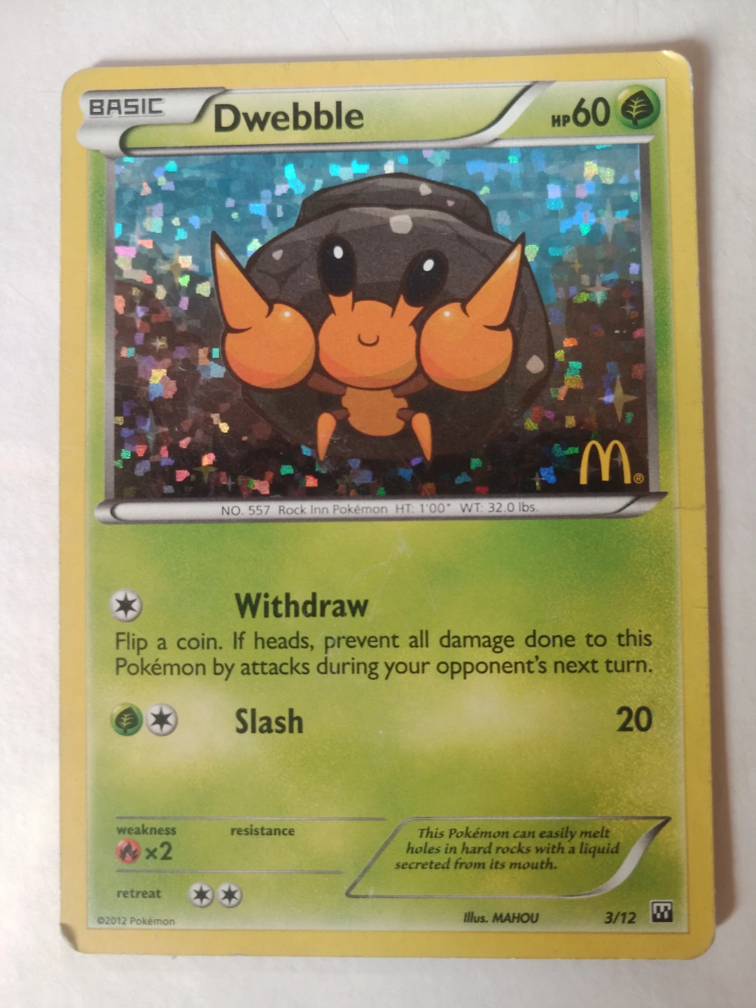 Pokemon Dwebble Card